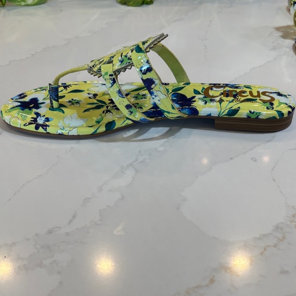 Circus by Sam Edelman Yellow and Blue Floral Sandals Size 8 - Picture 11 of 11
